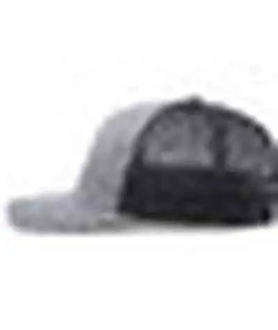 Pacific Headwear 210C Melange Heather Low-Profile Trucker - Grey Heather Navy Grey Heather - Grey Heather Navy Grey