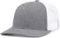 Pacific Headwear 210C Melange Heather Low-Profile Trucker - Grey Heather White Grey Heather - Grey Heather White Grey