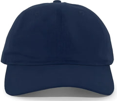 Pacific Headwear 220C Brushed Cotton Twill Hook-And-Loop Adjustable Cap - Navy - Navy / 7’’ - 7 7/8’’
