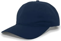 Pacific Headwear 220C Brushed Cotton Twill Hook-And-Loop Adjustable Cap - Navy - Navy / 7’’ - 7 7/8’’