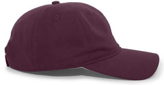 Pacific Headwear 220C Brushed Cotton Twill Hook-and-Loop Cap - Maroon - Maroon / 7’’ - 7 7/8’’