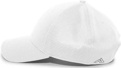 Pacific Headwear 285C Air-Tech Performance Hook-and-Loop Cap - White - White / 7’’ - 7 7/8’’