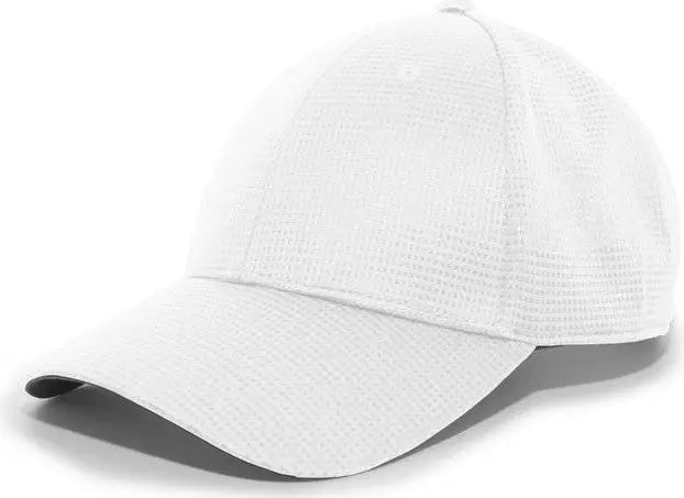 Pacific Headwear 285C Air-Tech Performance Hook-and-Loop Cap - White - White / 7’’ - 7 7/8’’