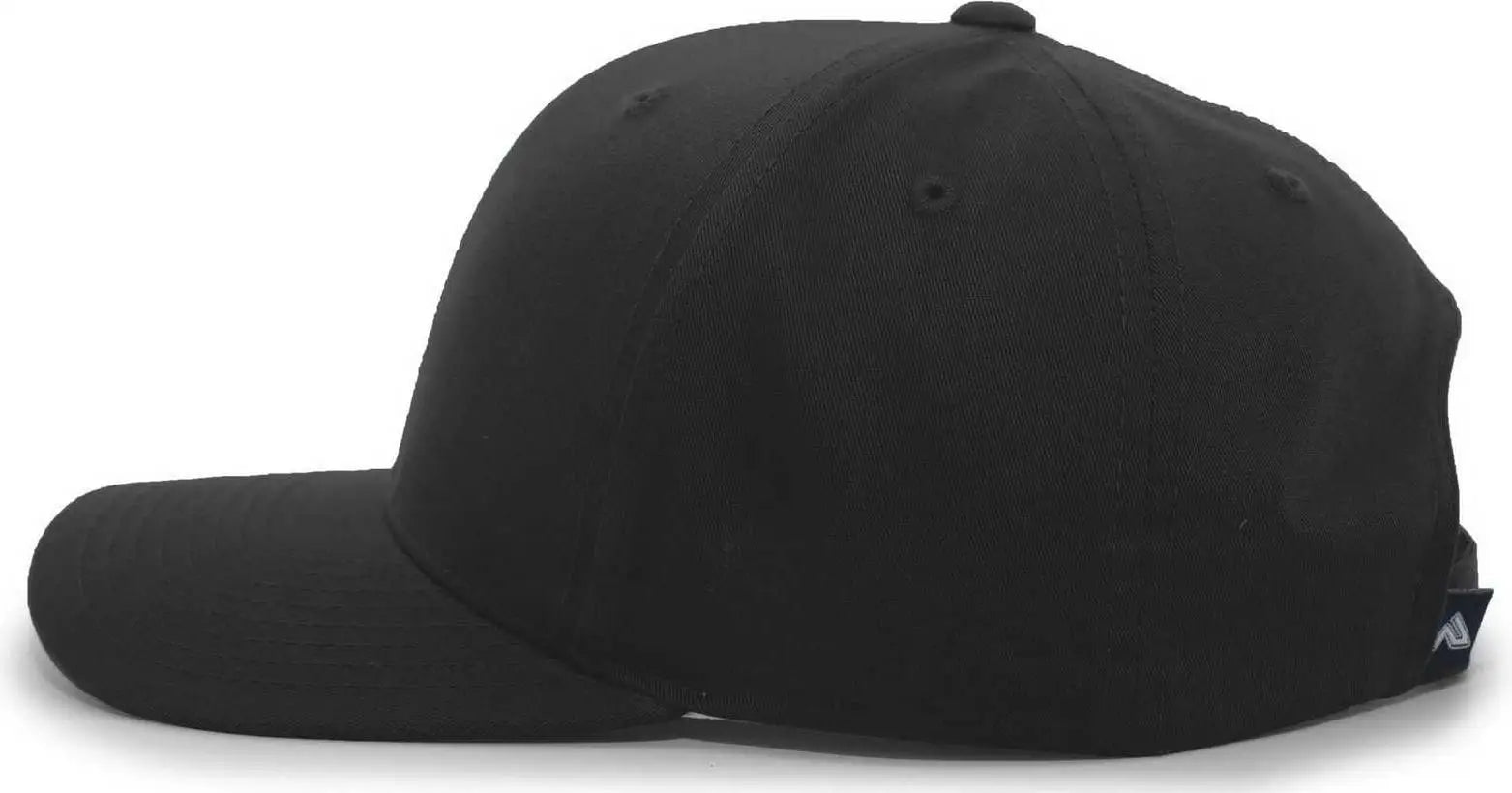 Pacific Headwear 302C Cotton Blend Hook-and-Loop Cap - Black