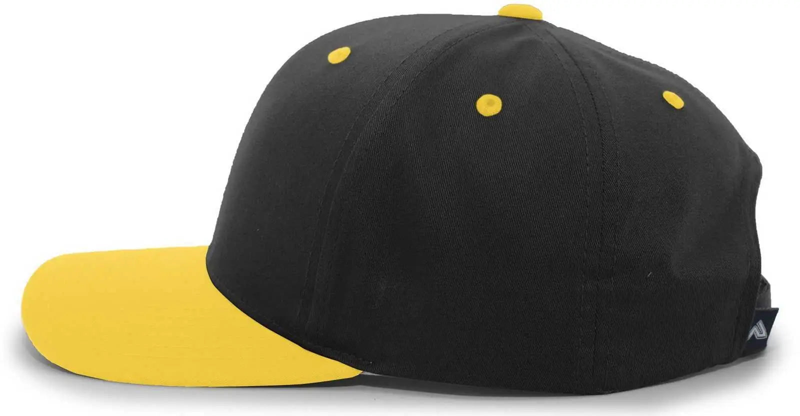 Pacific Headwear 302C Cotton Blend Hook-and-Loop Cap - Black Gold