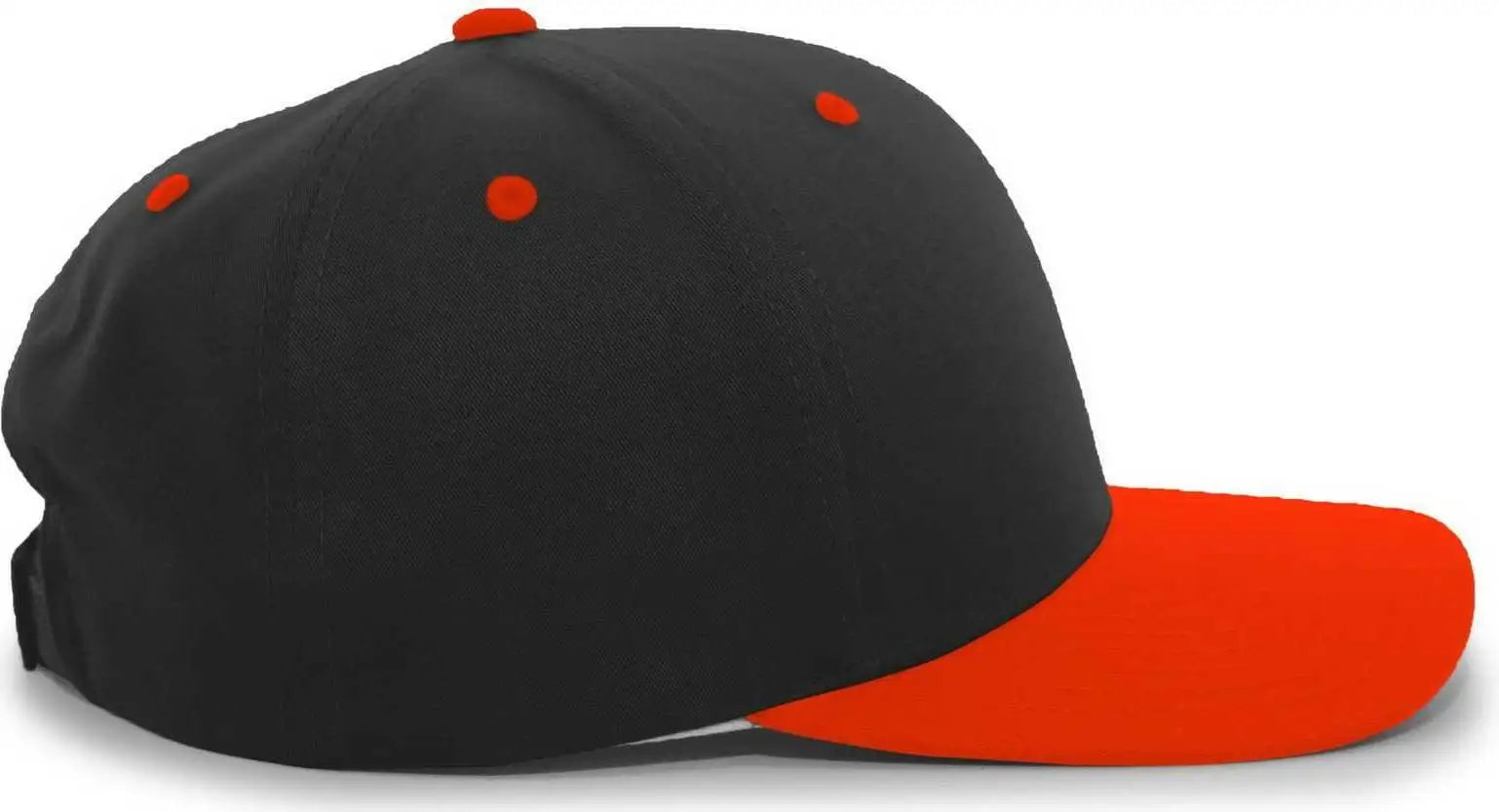 Pacific Headwear 302C Cotton Blend Hook-and-Loop Cap - Black Orange