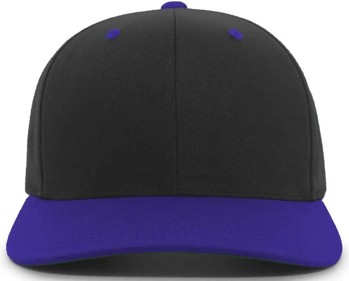 Pacific Headwear 302C Cotton Blend Hook-and-Loop Cap - Black Purple