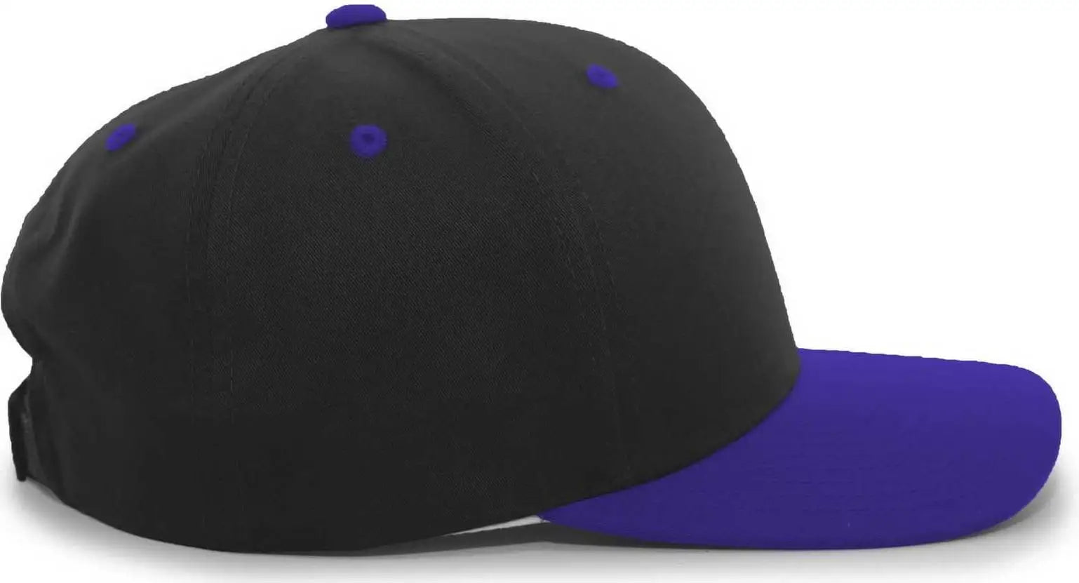 Pacific Headwear 302C Cotton Blend Hook-and-Loop Cap - Black Purple