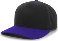 Pacific Headwear 302C Cotton Blend Hook-and-Loop Cap - Black Purple - Black Purple / 6 1/2’’ - 7’’