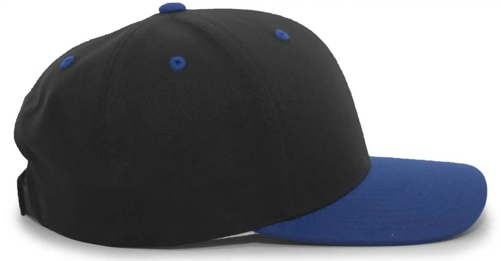 Pacific Headwear 302C Cotton Blend Hook-and-Loop Cap - Black Royal