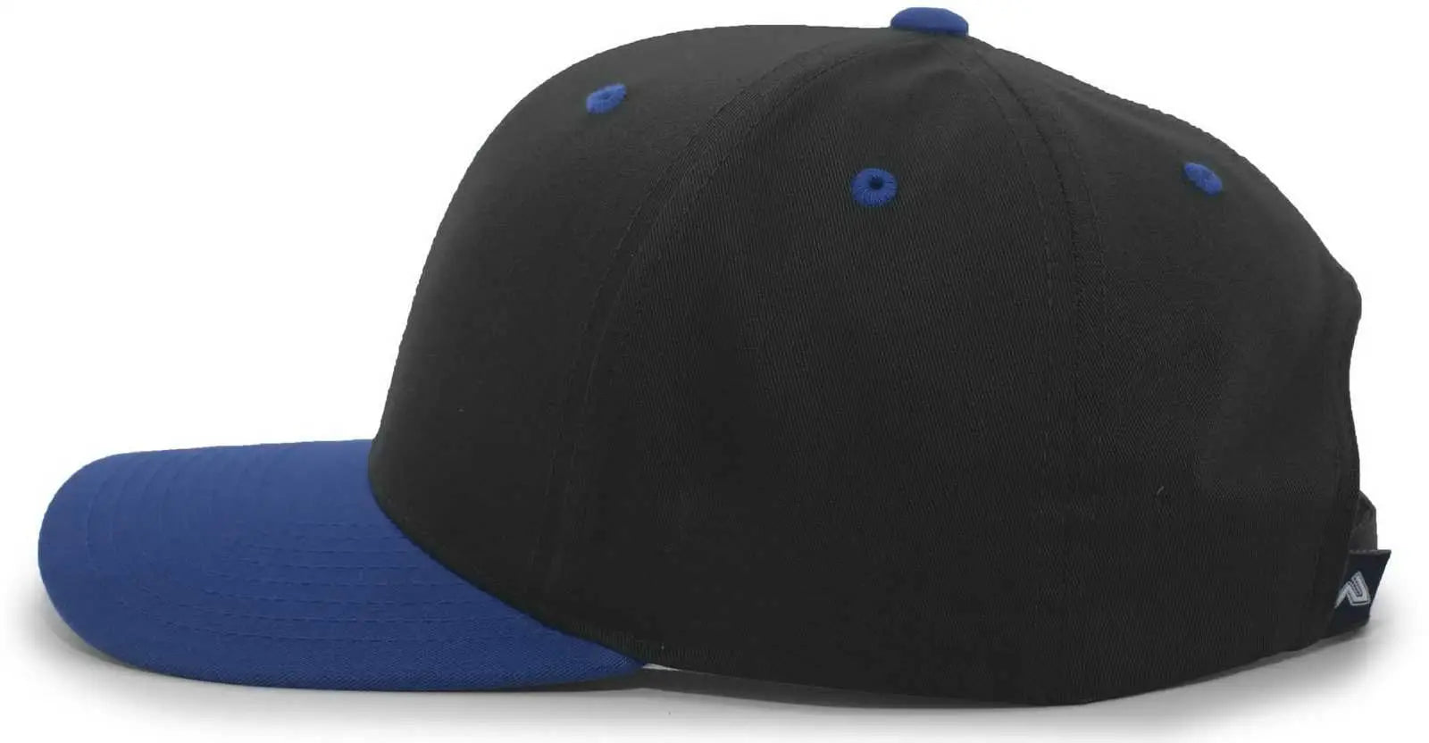 Pacific Headwear 302C Cotton Blend Hook-and-Loop Cap - Black Royal