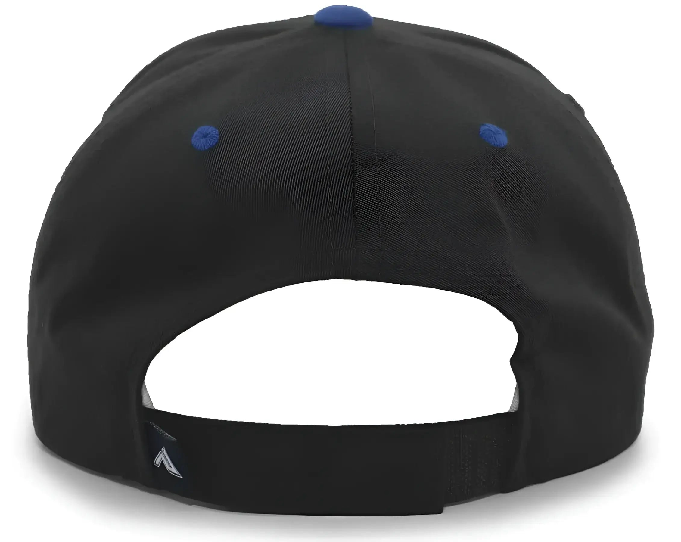 Pacific Headwear 302C Cotton Blend Hook-and-Loop Cap - Black Royal