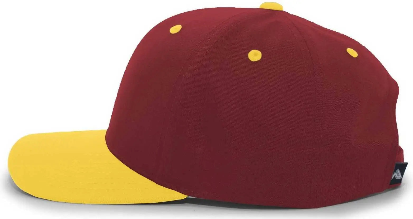 Pacific Headwear 302C Cotton Blend Hook-and-Loop Cap - Maroon Gold