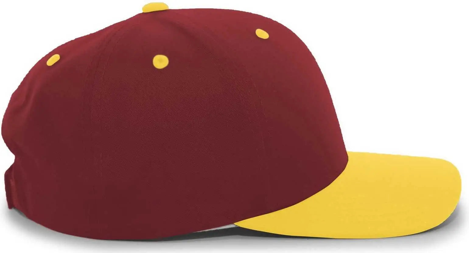 Pacific Headwear 302C Cotton Blend Hook-and-Loop Cap - Maroon Gold