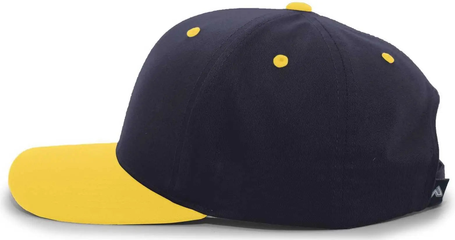 Pacific Headwear 302C Cotton Blend Hook-and-Loop Cap - Navy Gold