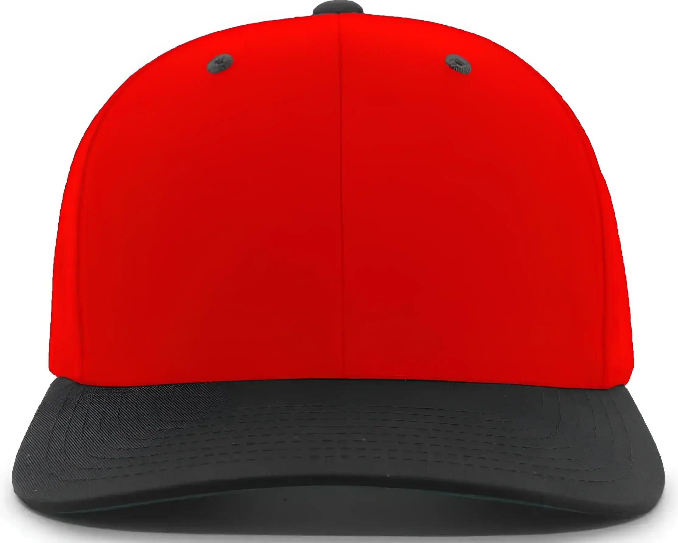 Pacific Headwear 302C Cotton Blend Hook-and-Loop Cap - Red Black