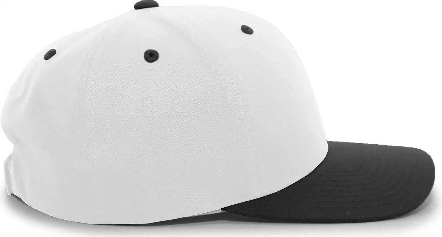 Pacific Headwear 302C Cotton Blend Hook-and-Loop Cap - White Black