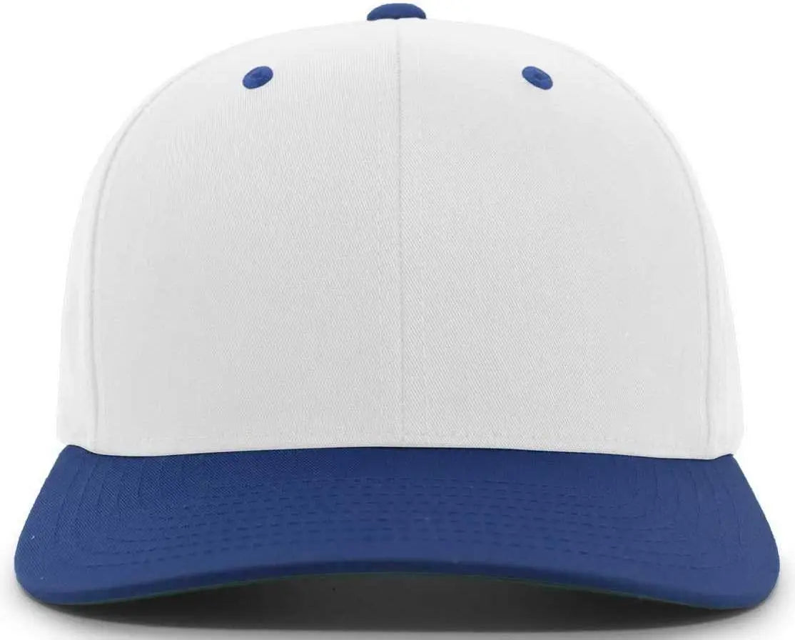 Pacific Headwear 302C Cotton Blend Hook-and-Loop Cap - White Royal
