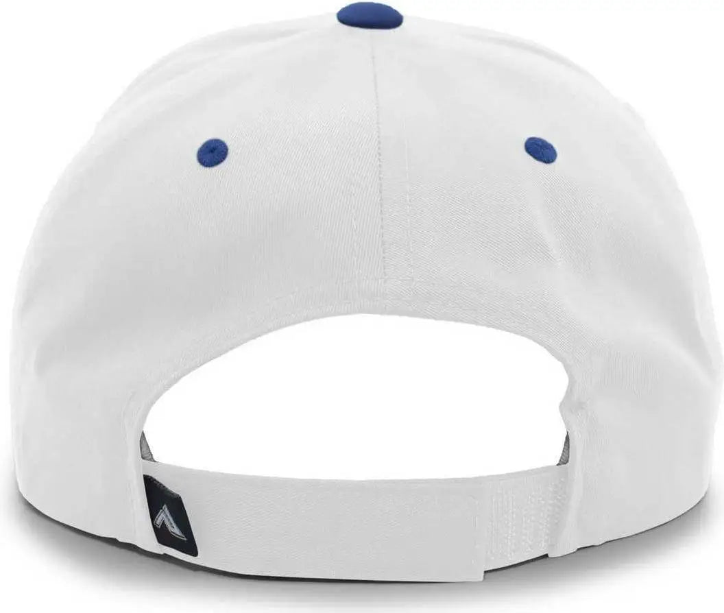 Pacific Headwear 302C Cotton Blend Hook-and-Loop Cap - White Royal