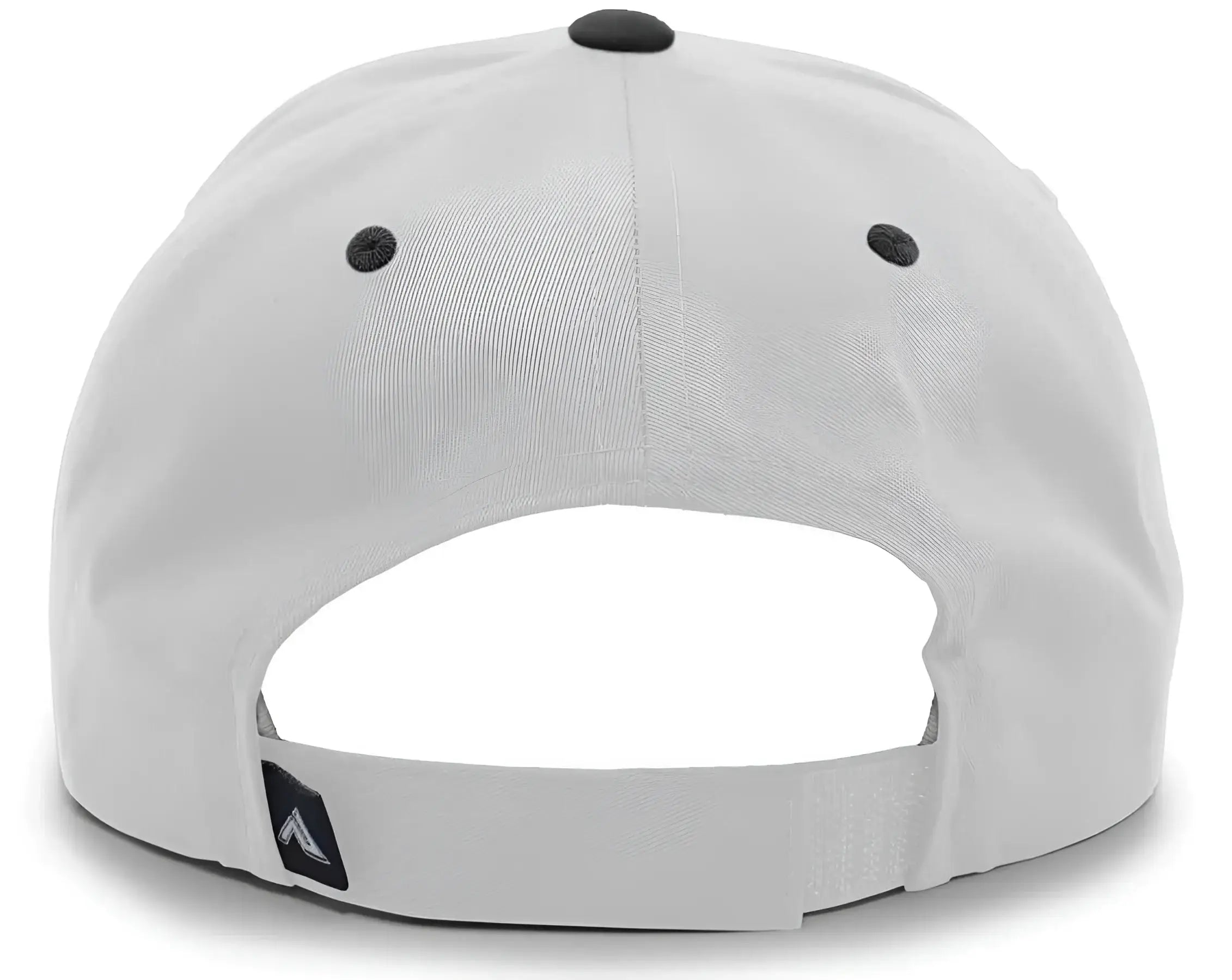 Pacific Headwear 302C Cotton-Poly Hook-And-Loop Adjustable Cap - Silver Black - Silver Black / 7’’ - 7 7/8’’