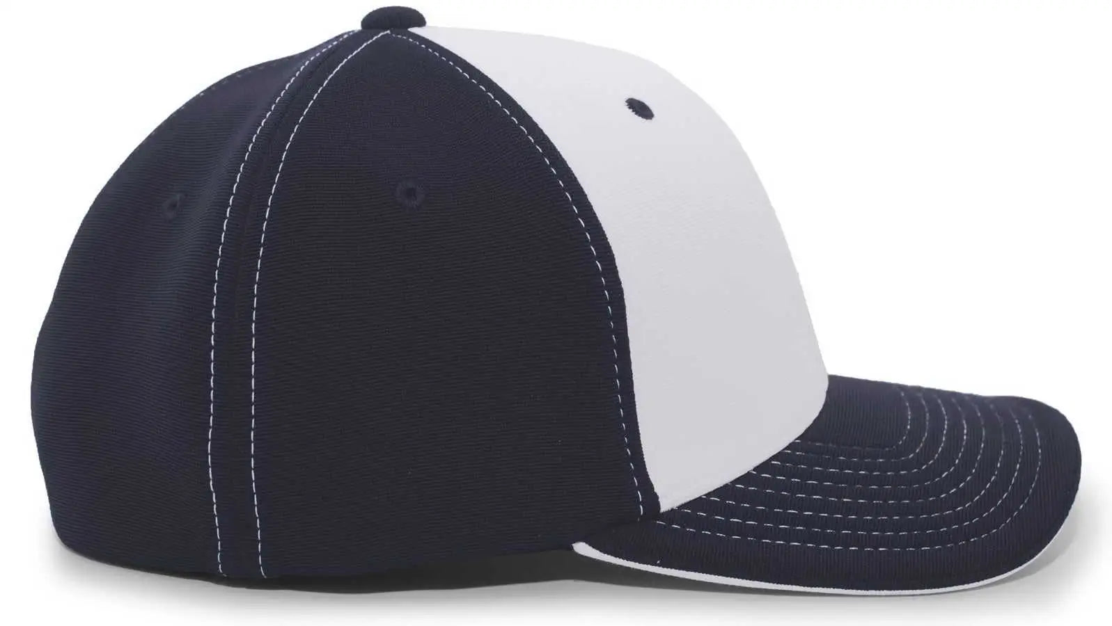 Pacific Headwear 398F M2 Performance Contrast Flexfit Cap - Silver Navy Navy