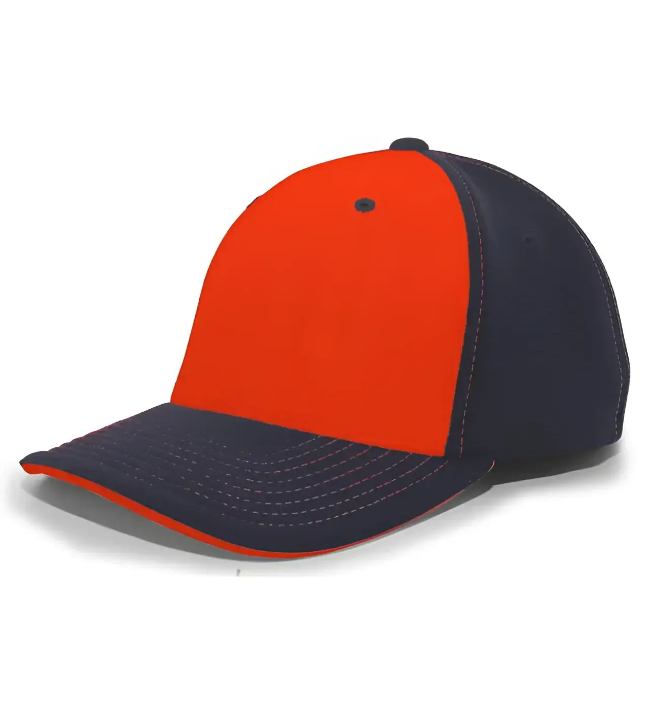 Pacific Headwear 398F M2 Performance Flexfit Cap - Navy Orange