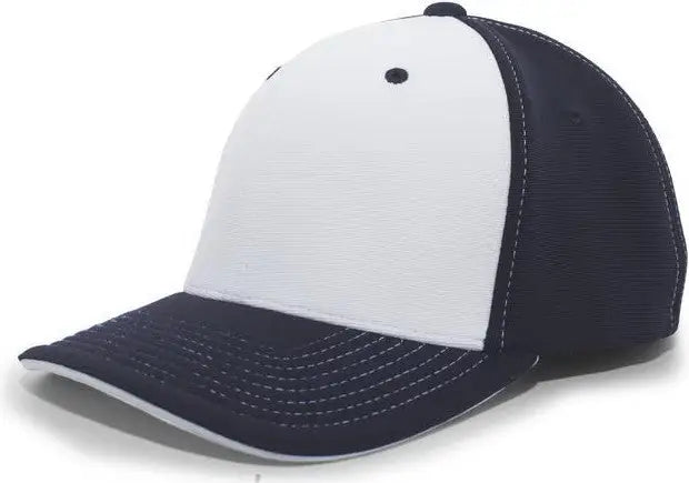 Pacific Headwear 398F M2 Performance Flexfit Cap - Navy White