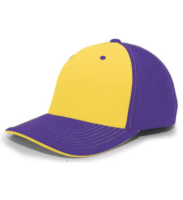 Pacific Headwear 398F M2 Performance Flexfit Cap - Purple Gold