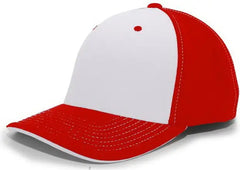 Pacific Headwear 398F M2 Performance Flexfit Cap Red Silver