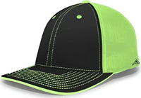Pacific Headwear 404F Trucker Flexfit Cap Black Neon Green Black Black Green / 6 1/2’’ 7’’
