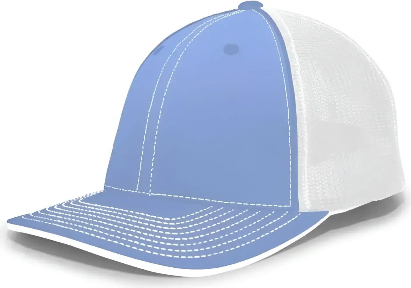 Pacific Headwear 404F Trucker Flexfit Cap Columbia Blue White Columbia Blue White / 6 1/2’’ 7’’