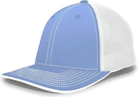 Pacific Headwear 404F Trucker Flexfit Cap Columbia Blue White Columbia Blue White / 6 1/2’’ 7’’