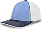 Pacific Headwear 404F Trucker Flexfit Cap Columbia Blue White Navy Columbia Blue Navy / 6 1/2’’ 7’’
