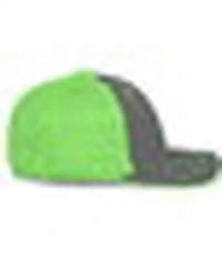 Pacific Headwear 404F Trucker Flexfit Cap Graphite Neon Green Graphite