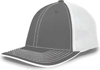 Pacific Headwear 404F Trucker Flexfit Cap Graphite White Graphite Dark Gray White / 6 1/2’’ 7’’