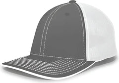 Pacific Headwear 404F Trucker Flexfit Cap Graphite White Graphite Dark Gray White / 6 1/2’’ 7’’