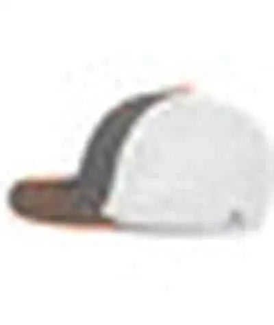 Pacific Headwear 404F Trucker Flexfit Cap - Graphite White Neon Orange