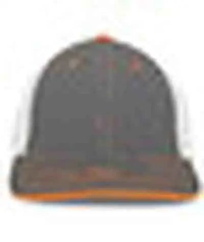 Pacific Headwear 404F Trucker Flexfit Cap - Graphite White Neon Orange