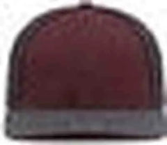 Pacific Headwear 404F Trucker Flexfit Cap Maroon Graphite Graphite