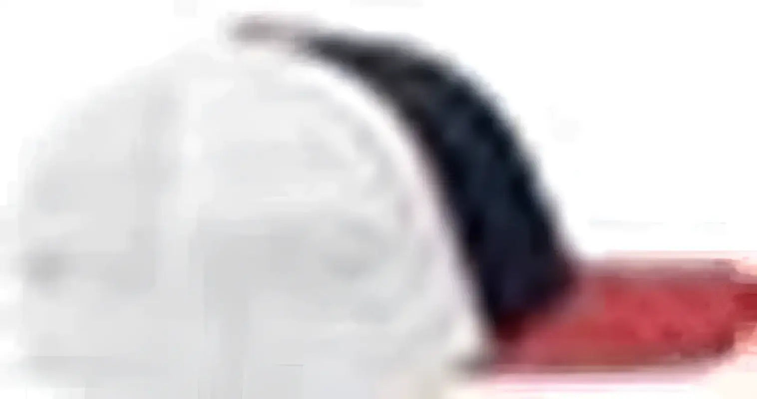 Pacific Headwear 404F Trucker Flexfit Cap - Navy White Red