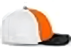 Pacific Headwear 404F Trucker Flexfit Cap Orange White Black