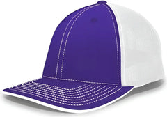 Pacific Headwear 404F Trucker Flexfit Cap - Purple White - Purple White / 6 1/2’’ 7’’