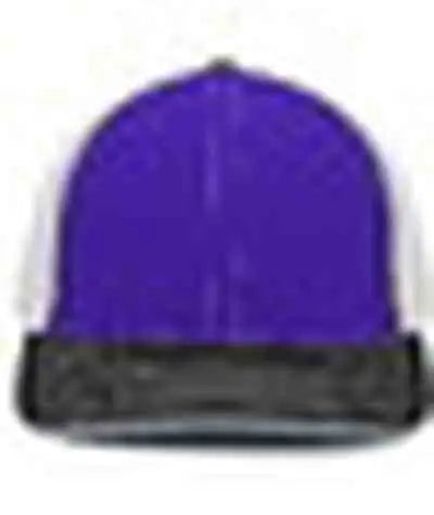 Pacific Headwear 404F Trucker Flexfit Cap - Purple White Black