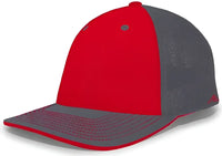 Pacific Headwear 404F Trucker Flexfit Cap Red Graphite Graphite Red Dark Gray / 6 1/2’’ 7’’