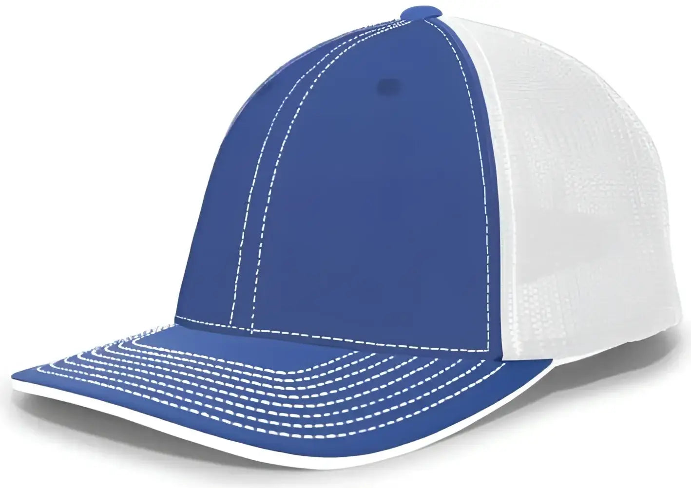 Pacific Headwear 404F Trucker Flexfit Cap Royal White Royal Royal White / 6 1/2’’ 7’’