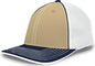 Pacific Headwear 404F Trucker Flexfit Cap - Vegas White Navy - Vegas Gold Navy / 6 1/2’’ 7’’