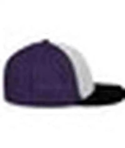 Pacific Headwear 404F Trucker Flexfit Cap - White Purple Black