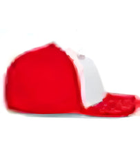 Pacific Headwear 404F Trucker Flexfit Cap - White Red Red