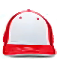 Pacific Headwear 404F Trucker Flexfit Cap - White Red Red