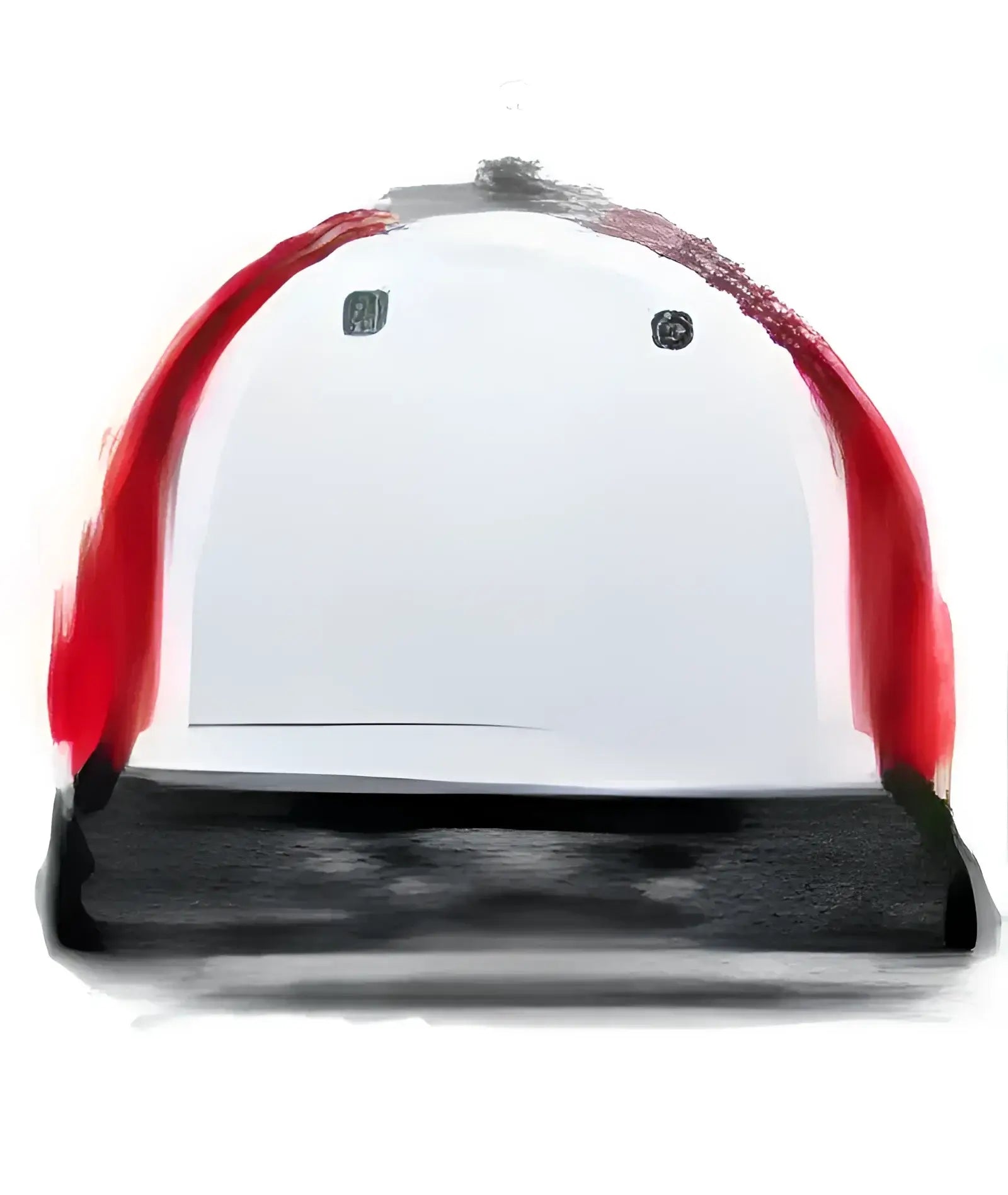 Pacific Headwear 404F Trucker Flexfit Cap - White Red Black